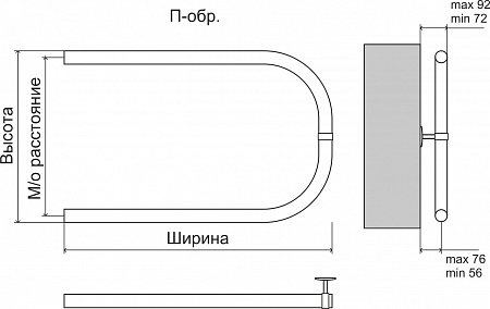 Эконом П-обр AISI 32х2 500х500 Полотенцесушитель  TERMINUS Балаково - фото 3