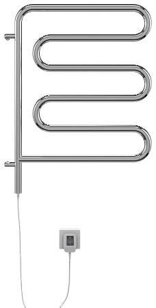 Электро 25 Ш-обр 450х570 поворотный Полотенцесушитель  TERMINUS Балаково - фото 2