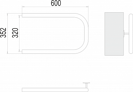 П-обр AISI 32х2 320х600 Полотенцесушитель  TERMINUS Балаково - фото 3