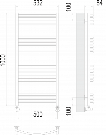 Классик П20 500х1000 Полотенцесушитель  TERMINUS Балаково - фото 3