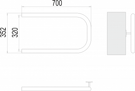 П-обр AISI 32х2 320х700 Полотенцесушитель  TERMINUS Балаково - фото 3