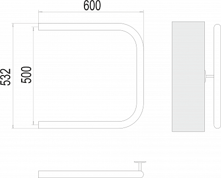 П-обр AISI 32х2 500х600 Полотенцесушитель  TERMINUS Балаково - фото 3