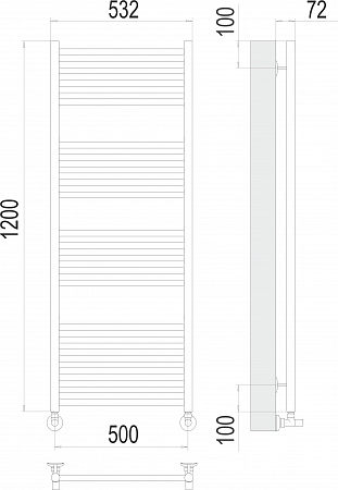 Аврора П22 500х1200 Полотенцесушитель  TERMINUS Балаково - фото 3