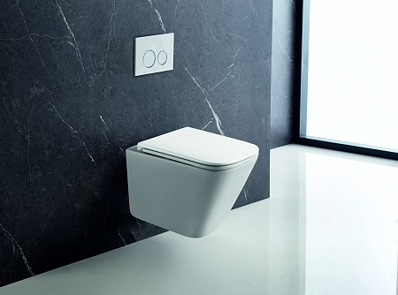 Подвесной унитаз безободковый Terminus Ватикан Monolit 490х340 белый Балаково - фото 1